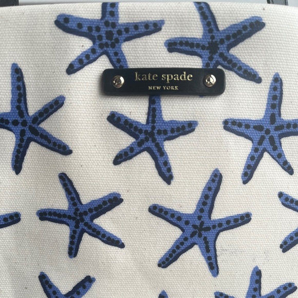Kate Spade Dancing Starfish Bon Shopper Under the Sea Nautical Tote Shoulder Bag - Picture 12 of 12